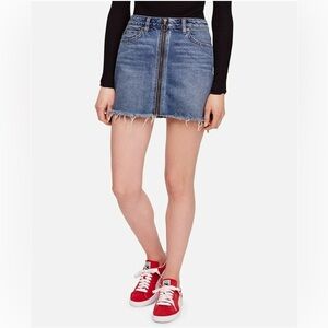 Free People We The Free “Zip It Up” Denim Skirt